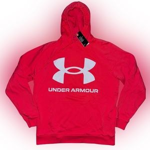 NWT! Under Armour Cold Gear Loose Fit Red Logo Men’s Large Hoodie